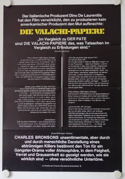 Die Valachi Papiere originales deutsches Filmplakat